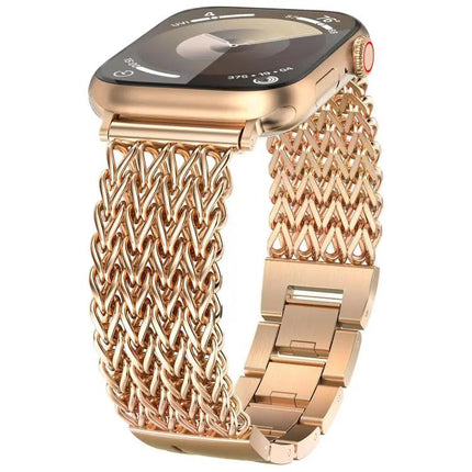 XDfind Herringbone Stainless Steel Apple Watch Band 38-49mm | Syndmart