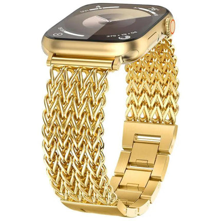 XDfind Herringbone Stainless Steel Apple Watch Band 38-49mm | Syndmart