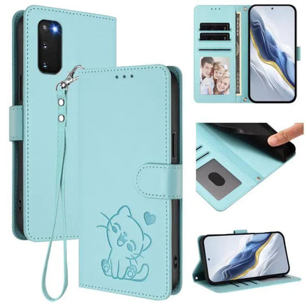 Stylish Embossed Leather Phone Case With Hand Strap