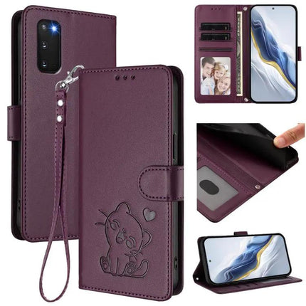 Stylish Embossed Leather Phone Case With Hand Strap