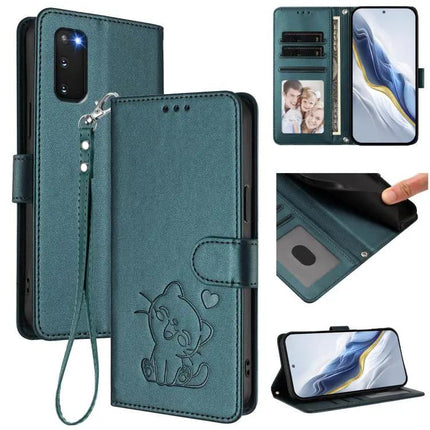 Stylish Embossed Leather Phone Case With Hand Strap