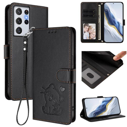 Protective Phone Case With Hand Strap For Daily Outings, Secure Grip On The Go Everyday - black PU wallet case with card slots and wrist strap
