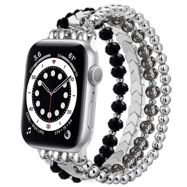 Xdfind Crystal Beaded Metal Apple Watch Band 38-49mm | Syndmart