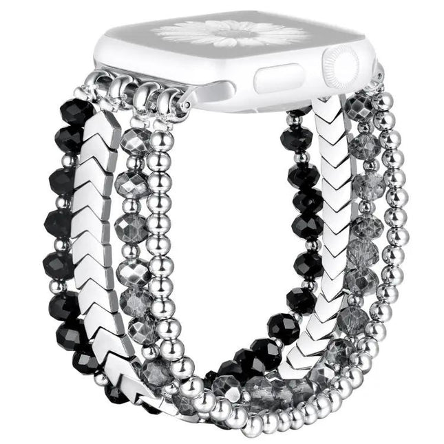 Xdfind Crystal Beaded Metal Apple Watch Band 38-49mm | Syndmart
