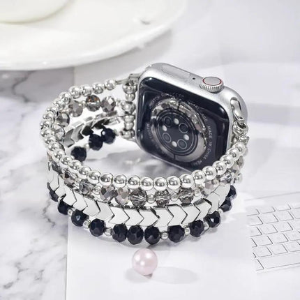Xdfind Crystal Beaded Metal Apple Watch Band 38-49mm | Syndmart