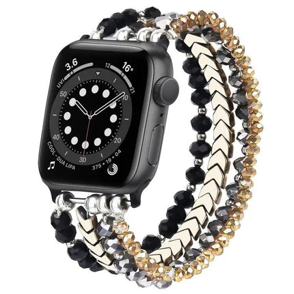 Xdfind Crystal Beaded Metal Apple Watch Band 38-49mm | Syndmart