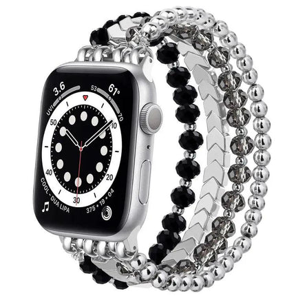 Xdfind Crystal Beaded Metal Apple Watch Band 38-49mm | Syndmart