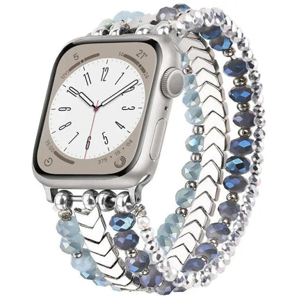 Xdfind Crystal Beaded Metal Apple Watch Band 38-49mm | Syndmart