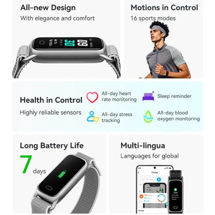 GL1 Fitness Tracker With Heart Rate Monitor And 0.96 Inch Display