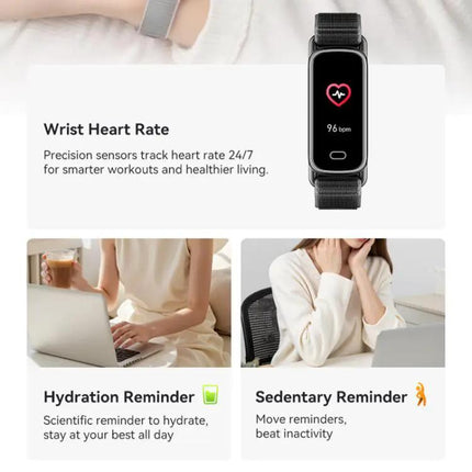 GL1 Fitness Tracker With Heart Rate Monitor And 0.96 Inch Display