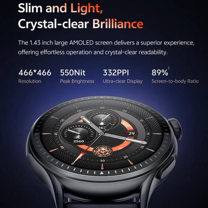GR3 Fitness Smartwatch With 1.43 Inch AMOLED For Daily Activity