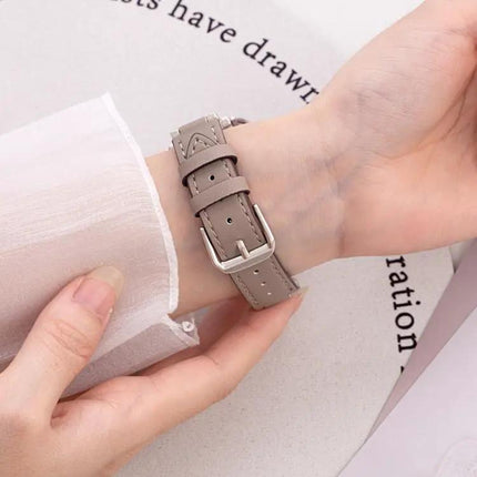 Xdfind 22mm Denim Chain Hybrid Leather Metal Watch Band