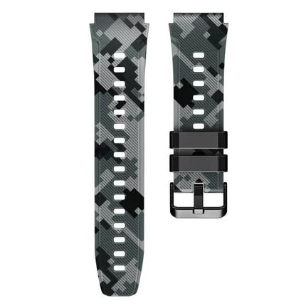 Camouflage Silicone Adjustable Replacement Watch Band 22mm