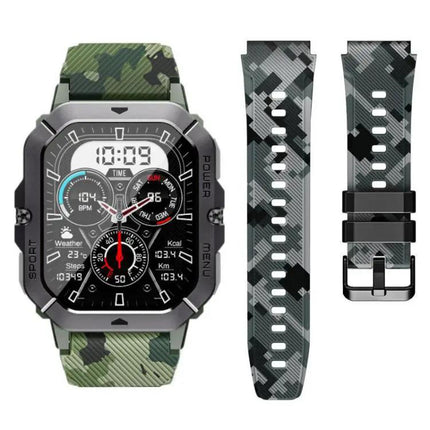 Camouflage Silicone Adjustable Replacement Watch Band 22mm