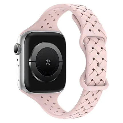 XDfind Silicone Butterfly Buckle Braided Watch Band 38-49mm | Syndmart