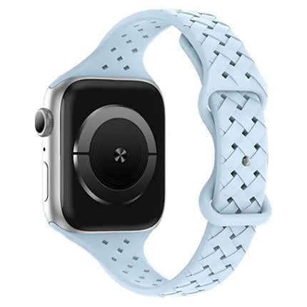XDfind Silicone Butterfly Buckle Braided Watch Band 38-49mm | Syndmart