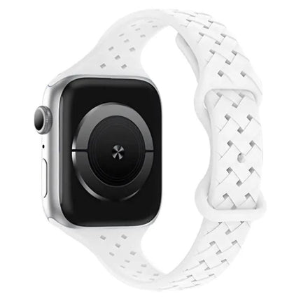 XDfind Silicone Butterfly Buckle Braided Watch Band 38-49mm | Syndmart