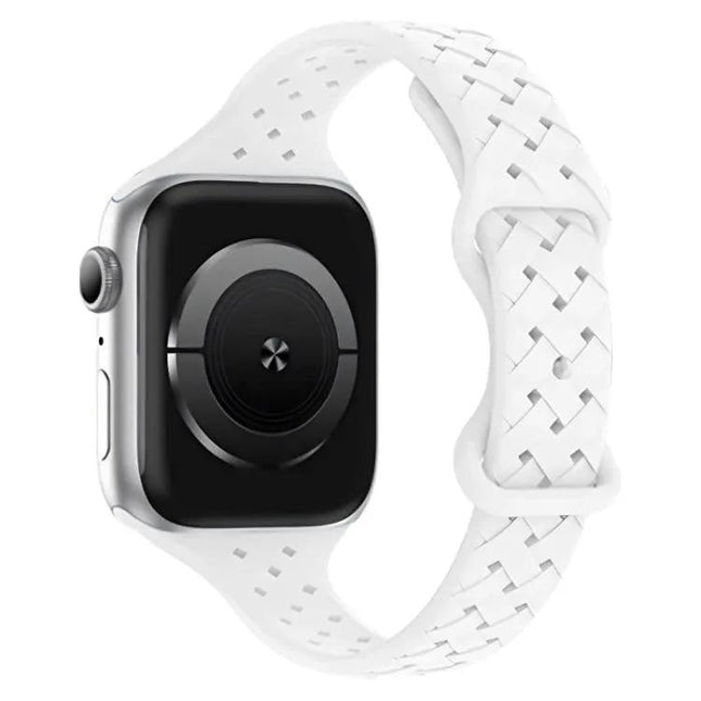 XDfind Silicone Butterfly Buckle Braided Watch Band 38-49mm | Syndmart