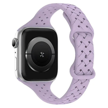 XDfind Silicone Butterfly Buckle Braided Watch Band 38-49mm | Syndmart