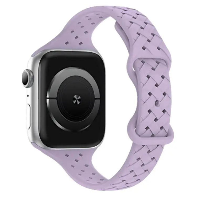 XDfind Silicone Butterfly Buckle Braided Watch Band 38-49mm | Syndmart