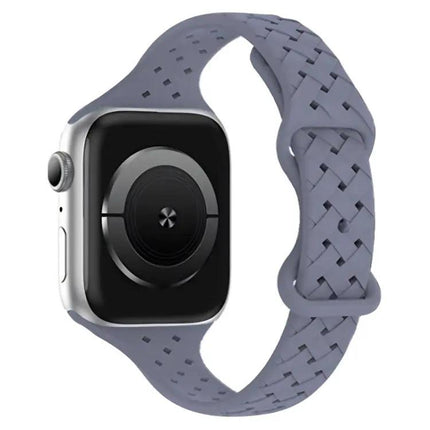 XDfind Silicone Butterfly Buckle Braided Watch Band 38-49mm | Syndmart