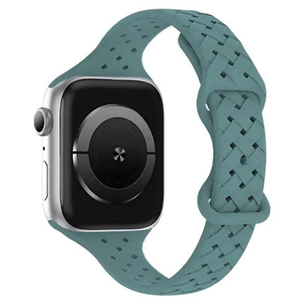 XDfind Silicone Butterfly Buckle Braided Watch Band 38-49mm | Syndmart
