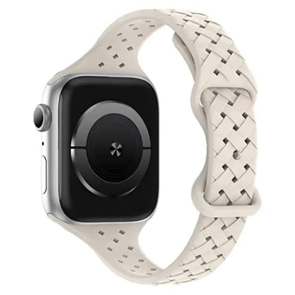 XDfind Silicone Butterfly Buckle Braided Watch Band 38-49mm | Syndmart