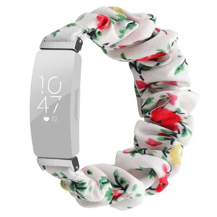 Polyester Elastic Wreath Watch Band for Fitbit Inspire S L