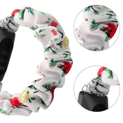 Polyester Elastic Wreath Watch Band for Fitbit Inspire S L