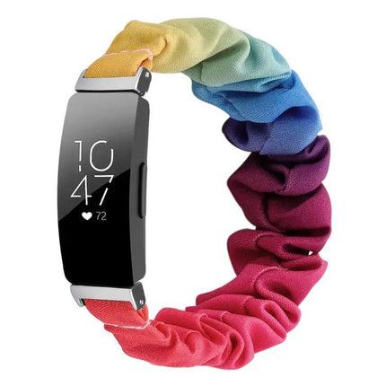 Polyester Elastic Wreath Watch Band for Fitbit Inspire S L
