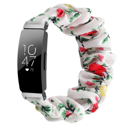 Polyester Elastic Wreath Watch Band for Fitbit Inspire S L