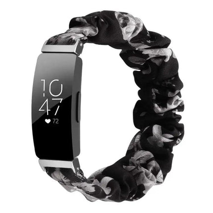 Polyester Elastic Wreath Watch Band for Fitbit Inspire S L
