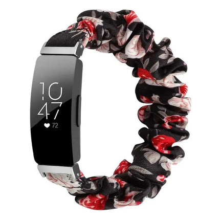 Polyester Elastic Wreath Watch Band for Fitbit Inspire S L