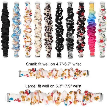 Polyester Elastic Wreath Watch Band for Fitbit Inspire S L