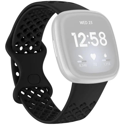 Silicone Breathable Watch Band For Fitbit Versa 3 Sense