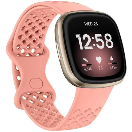 Silicone Breathable Watch Band For Fitbit Versa 3 Sense