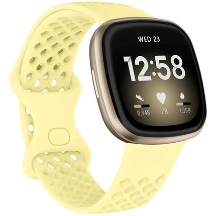 Silicone Breathable Watch Band For Fitbit Versa 3 Sense
