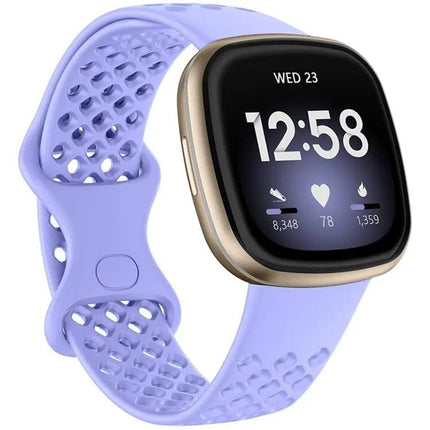 Silicone Breathable Watch Band For Fitbit Versa 3 Sense
