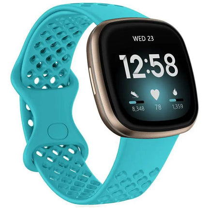 Silicone Breathable Watch Band For Fitbit Versa 3 Sense