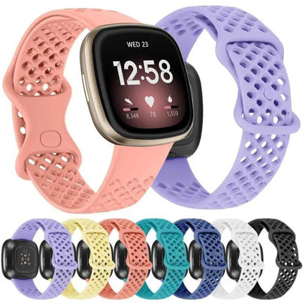 Silicone Breathable Watch Band For Fitbit Versa 3 Sense
