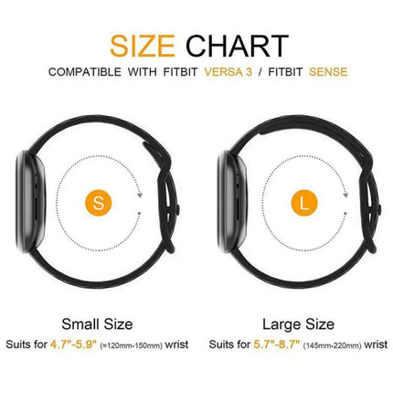 Silicone Breathable Watch Band For Fitbit Versa 3 Sense