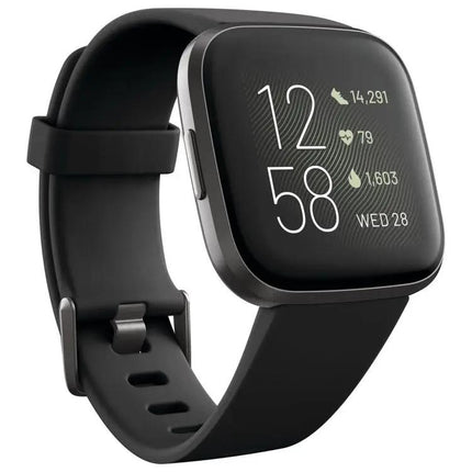 Silicone Watch Band For Fitbit Versa 2 Large Black