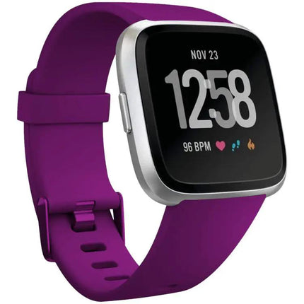 Silicone Watch Band For Fitbit Versa 2 Large Black
