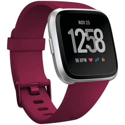 Silicone Watch Band For Fitbit Versa 2 Large Black
