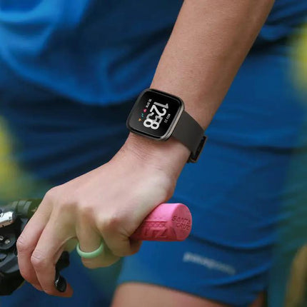Silicone Watch Band For Fitbit Versa 2 Large Black