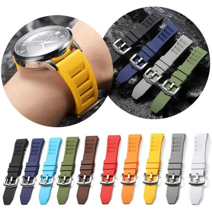 XDfind Silicone Watch Band With Silver Quick Release