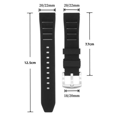 XDfind Silicone Watch Band With Silver Quick Release