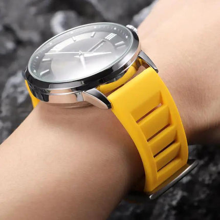 XDfind Silicone Watch Band With Silver Quick Release
