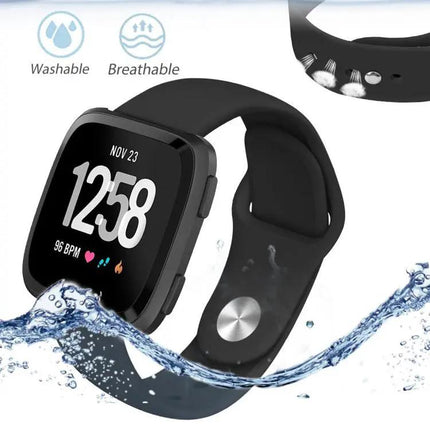 Fitbit Versa Silicone Watch Band Rivet Buckle Small