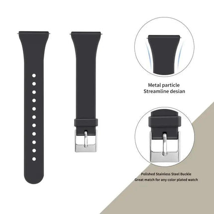 Silicone Watch Band for Fitbit Versa 2/Versa Lite Silver